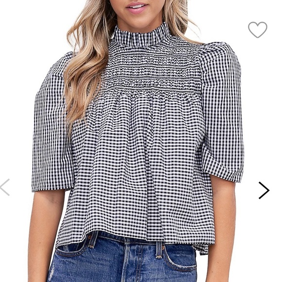 En Saison Gingham top xs - Picture 1 of 7
